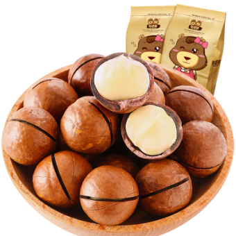 【苏宁超市】憨豆熊 坚果零食 干果炒货 夏威夷果208g 憨豆熊出品